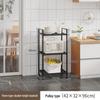 Multi-layer Kitchen Storage Shelf with Wheels - Punch-free Microwave Oven Rack & Vegetable Sundries Organizer