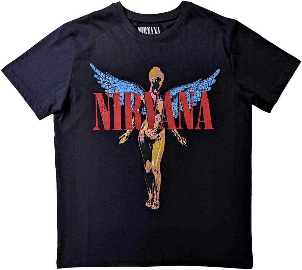 Черная футболка Nirvana In Utero с принтом Ангела XXXXL