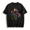 Floral Print Nurse Themed Casual Top For Women Pure Cotton T-shirt