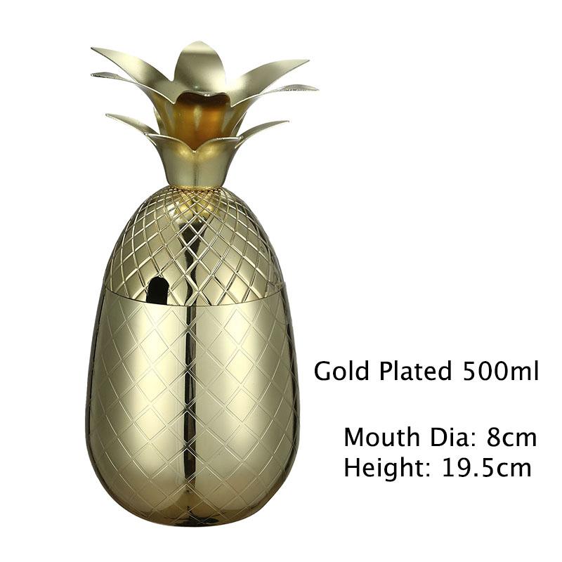 

Pineapple Tumbler / Mug Moscow Mule Mug Available in 3 color (Silver,Copper,Gold)- Cocktail Drinking Cups Mugs Bar Tool 500-900ml