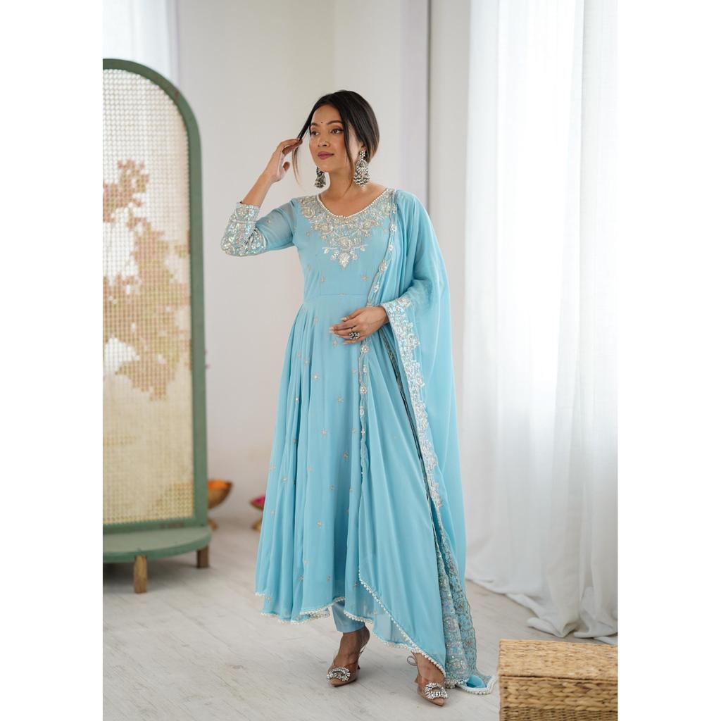 Indian Bollywood Pakisatni Anarkali Suit Beautiful Wedding Wear Salwar Kameez