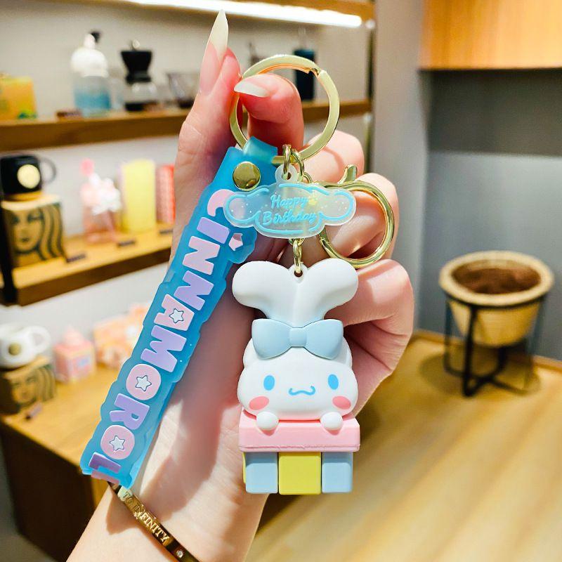 Unique Wooden Horse Cake Candle Figure Keychain Gift