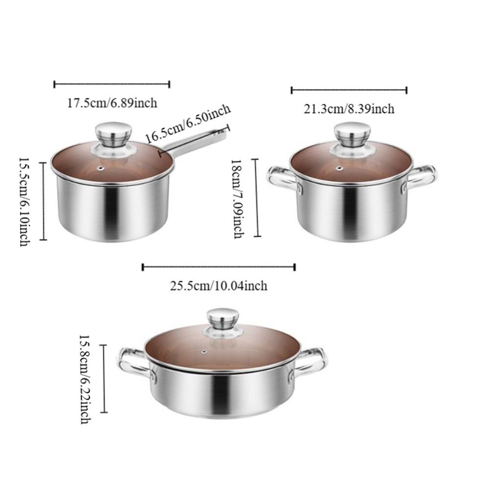 Thickened Soup Pot Flat-bottomed Hot Pot Practical Stainless Steel Stew Pot  Noodle