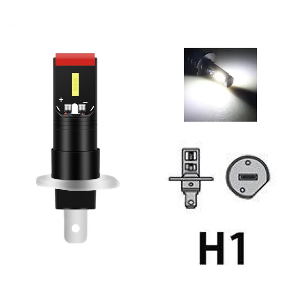 2pcs H3 Led H1 LED Bulbs Base Socket Fog Lights Super Bright For Day Driving Running Light High Low Beam Long Distance Headlight