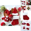 Plush Christmas Socks And Accessories With Hat And Gloves For Winter Celebrations