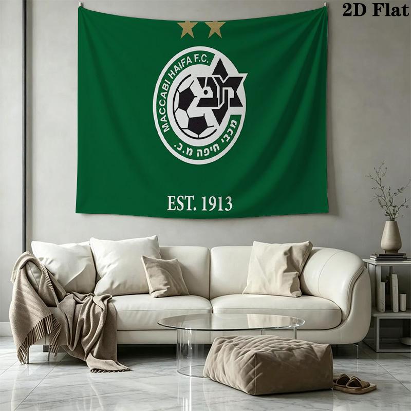 Haifa FC Wall Tapestry Aesthetic Wall Hanging Printed Fabric Blanket Decorative Tapestries for Bedroom Living Room Home Decor