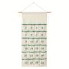 With 24 Pockets Christmas Wall Hanging Storage Pouch Numbered Countdown Storage Bag  Dormitory