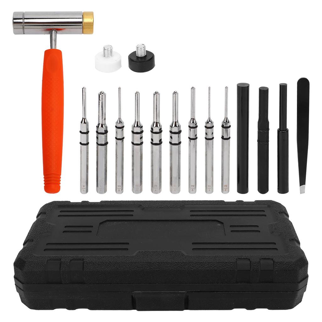 Punch Set Punch Tools Steel Punch Hammer Set Portable Pin Punch Set with Detachable Hammer Storage