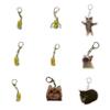 Crying Banana Cartoon Cat Keychain Acrylic Bag Charm Pendant Mascot Decoration