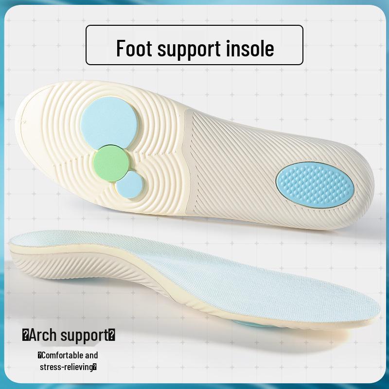 High Elastic Arch Support Insoles: Shock Absorption, Anti-Torsion, Height Boost, Breathable & Sweat Absorbent for Flat Feet