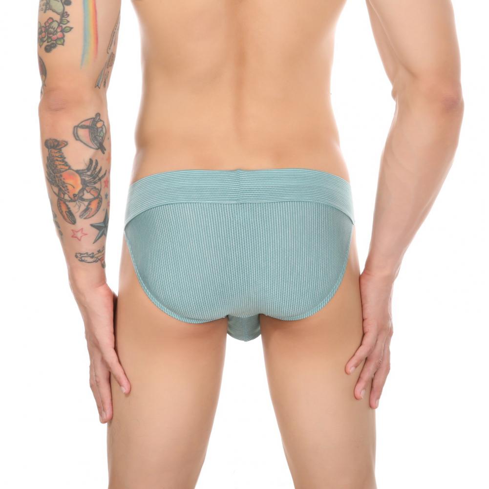 Prodyšné pánské slipy Pánské slipy s nízkým pasem a pruhovaným potiskem se širokým elastickým pasem, slim fit, bezešvé, s U-vypouklým střihem pro každodenní nošení