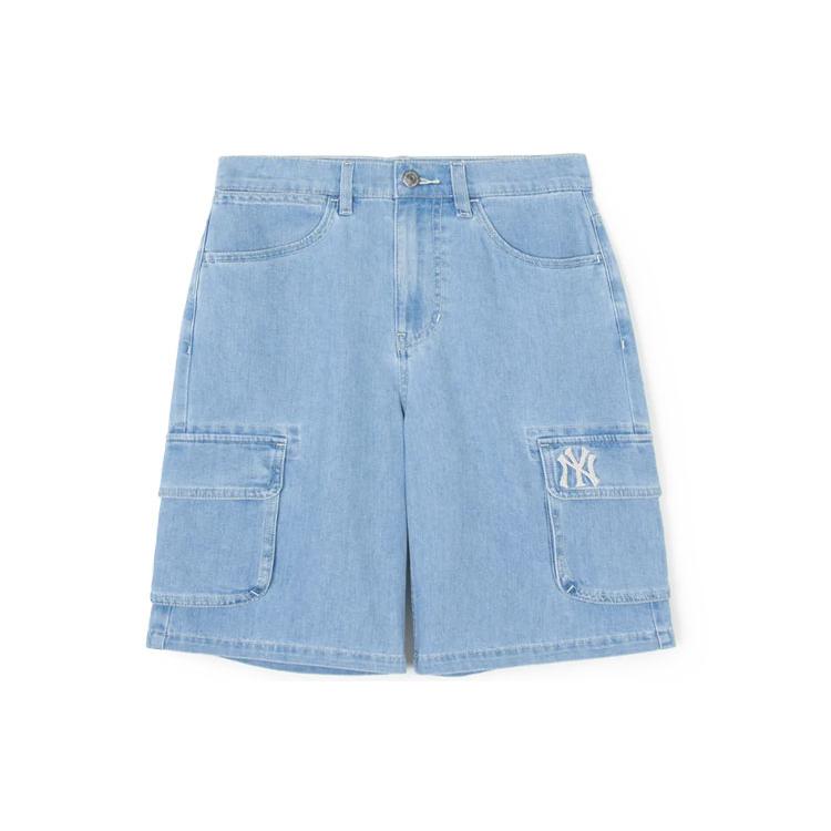 MLB Denim Shorts Unisex Blue Moderate 3ADPB0443-50BLL M