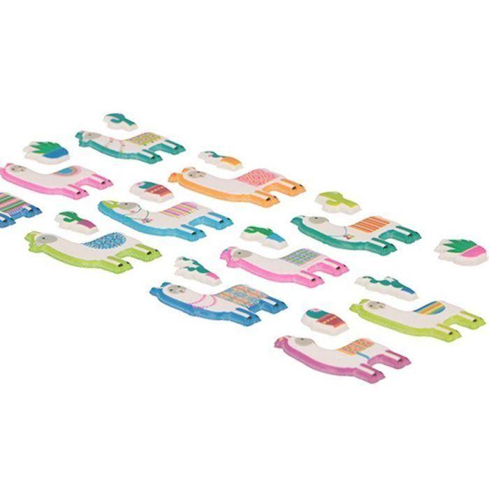 48 autocollants Puffies - Lamas &amp; Cactus