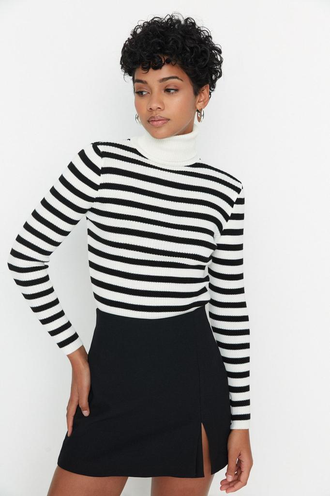 Women's Fashionable Stylish Sweater Black-Multicolor Double Pack Knitwear Sweater