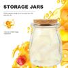 FOMIYES 200ml Glass Set of Yogurt Pudding Containers with Empty Storage Jars for Kitchen Refrigerator DIY Party Decorations Jars, 6, Bottles, Lids,