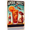 Decorazione Stanza Cartello in Latta Metallico Vintage Aperol Spritz Arte da Parete in Ferro Retro Cocktail per Bar Caffetteria Casa al Mare Cascina Fuori