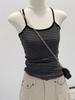 Y2k Striped Tank Top Women Backless Square Neck Crop Tops Going Out Sleeveless Spaghetti Strap Vest Vintage Camisole Streetwear
