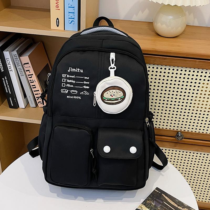

Korean Version of High School Students Junior High School Students Large Capacity Contrast Color Backpacks Travel Backpacks