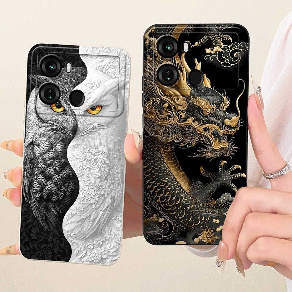 For Itel P40 Case P662L Cute Cat Panda Cartoon Cover Shockproof Soft TPU Phone Case For Itel P40 Plus P683L P 40 ItelP40 + Shell