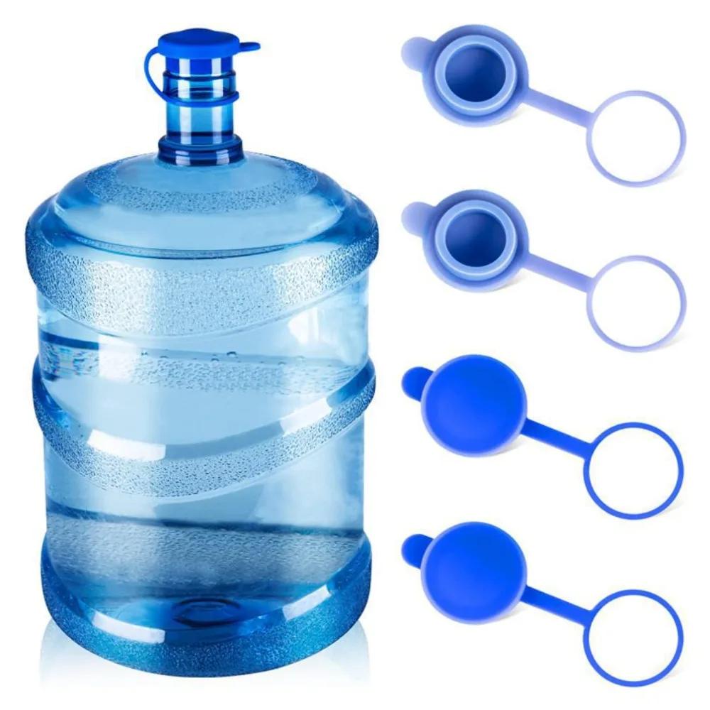 Water Jugs Cap Non-Spill Bottle Caps with Inner Plug Durable Thick Reusable Silicone Water Bottle Cover Drinking Bucket Reusable
