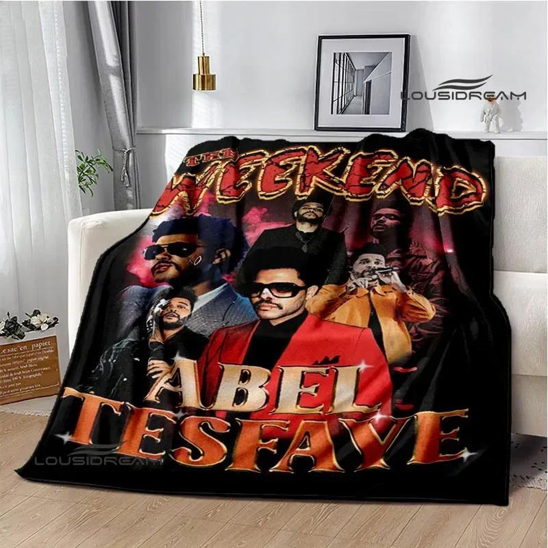 Singer The Weeknd Print Blankets Flange Warm Blanket Soft and Comfortable Home Travel Bed Blanket Picnic Blankets Birthday Gift