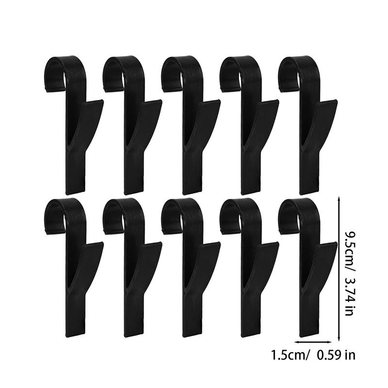 

50/10pcs Clothes Hanger Hooks Windproof Non-slip Drying Rack Clips for Bathroom Laundry Radiators Towels Storage Hook Organizers 10PCS чёрный