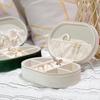 Oval Velvet Portable Jewelry Box Earrings Necklace Ring Jewelry Box Mini Jewelry Storage Box