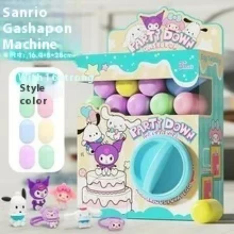 Sanrio Dětský Kreslený Melody Kroutící Vejce Stroj Mini Panenka Chytání Panenek Stroj DIY Zábavné Vejce Slepá Krabička Hračka Dětské Dárky Překvapení
