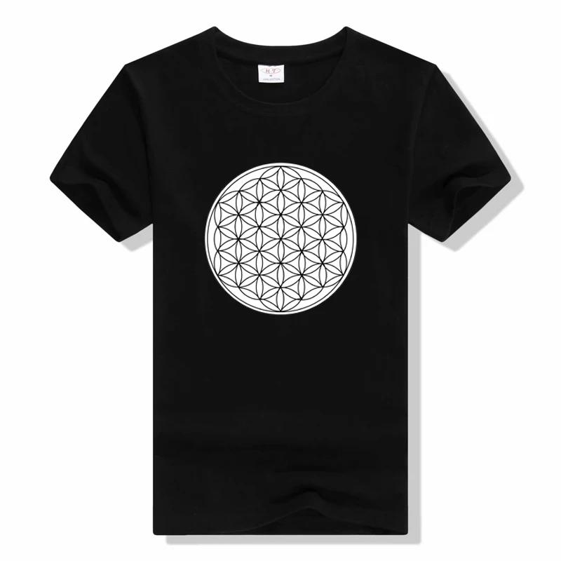 Flower Of Life T Shirt fashion Mens Tshirt summer casual ... XXXL