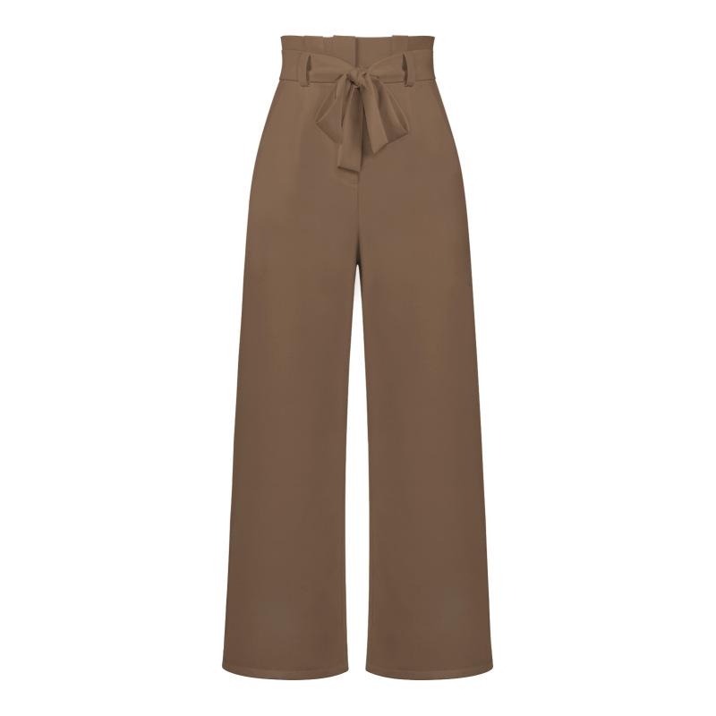 Pantaloni da abito da donna estivi da ufficio Pantaloni casual versatili a gamba larga con pantaloni a cintura