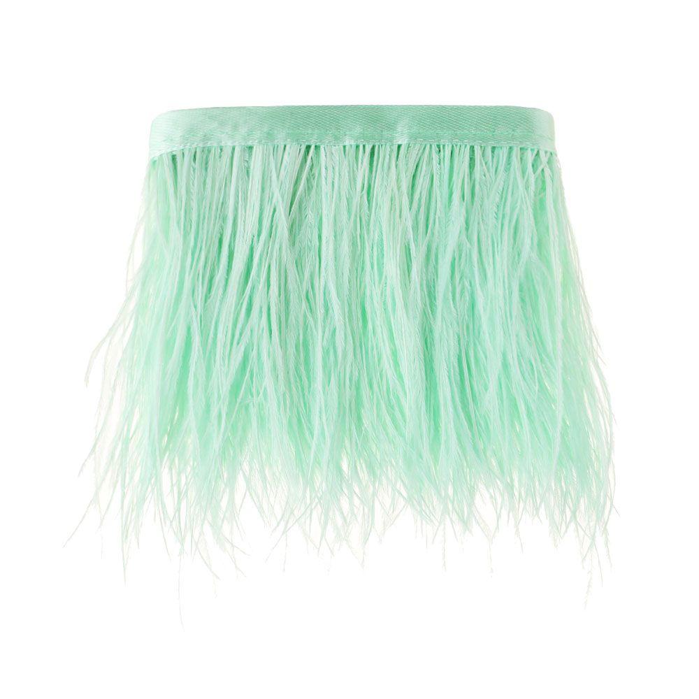 Women's Fashion Crafts Accessories Feathers Ribbon 1 Meter Long Ostrich Feathers Trim 8-10 CM Wide Plumes Ribbon Selvage