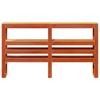 Headboard with Shelves Wax Brown 140 Cm Solid Pine Wood