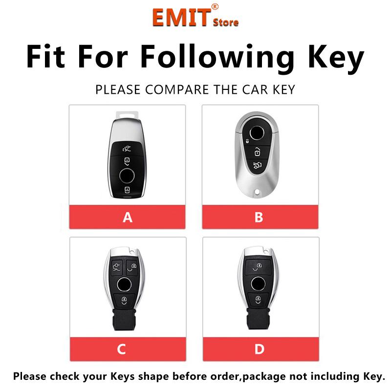 Styling Mouldings ABS Carbon Fiber Car Key Case Cover Shell for Mercedes Benz A B C E Class GLS GLA GLK GLC CLS CLA AMG W204 W20