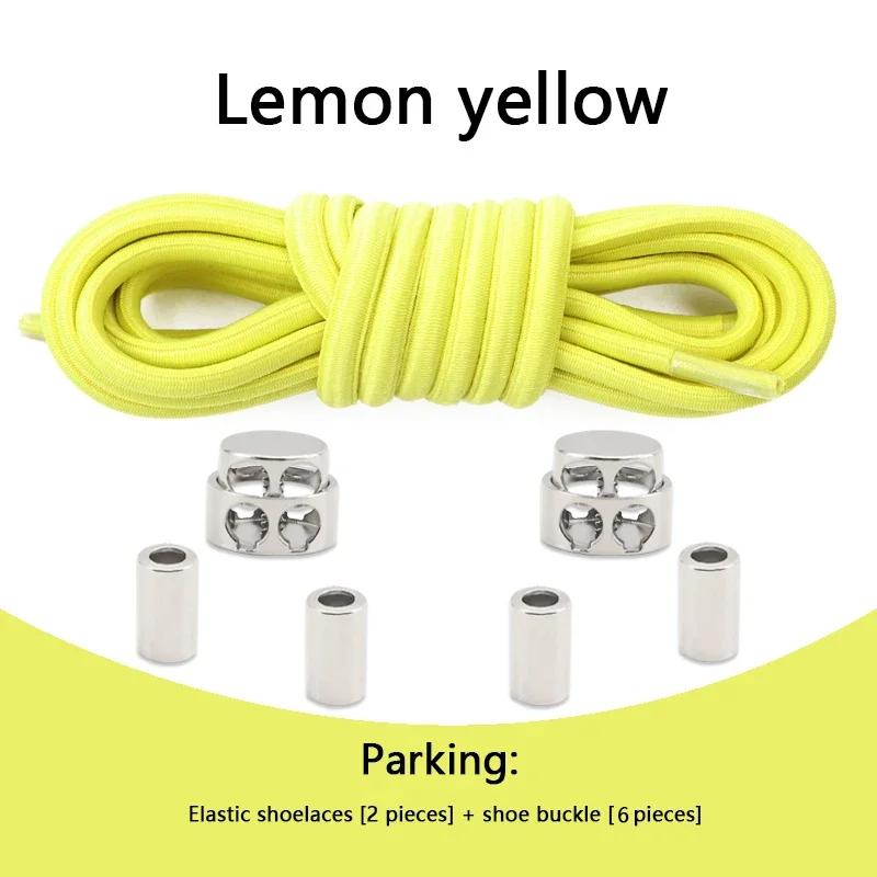 No Tie Shoelaces Tieless Elastic Shoe Laces Round Shoelace Sneakers for Kids and Adult with Strong Lock and Speed Shoestrings