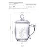 Large-Capacity, High-Temperature Resistant Glass Teacup with Handle and Lid for Men