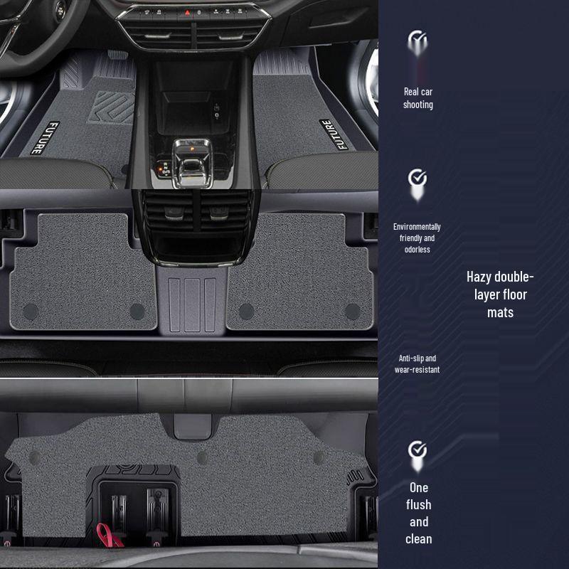 TPE Floor Mats for Skoda Kodiaq - 7-Seater, Surround Design, All-Weather Protection.