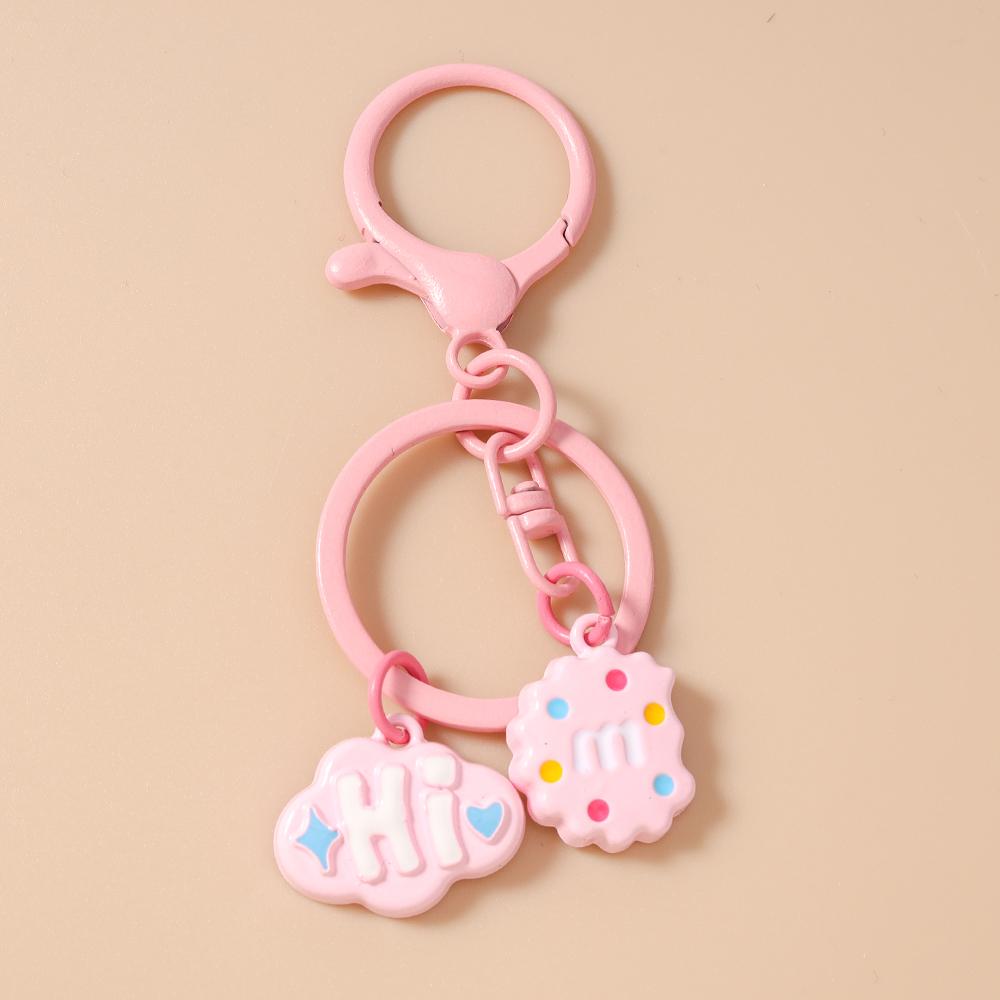 

Pretty Cloud Keychain Women Girls Bottle Cap Key Ring Pendant for Handbag Decor DIY Car Key Holder Jewelry Gift