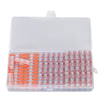 55Pcs Mini Quick Connect Lever Nut Wire Connector PC Shell Strong Conductivity Lever Wire Terminals 250V 32A