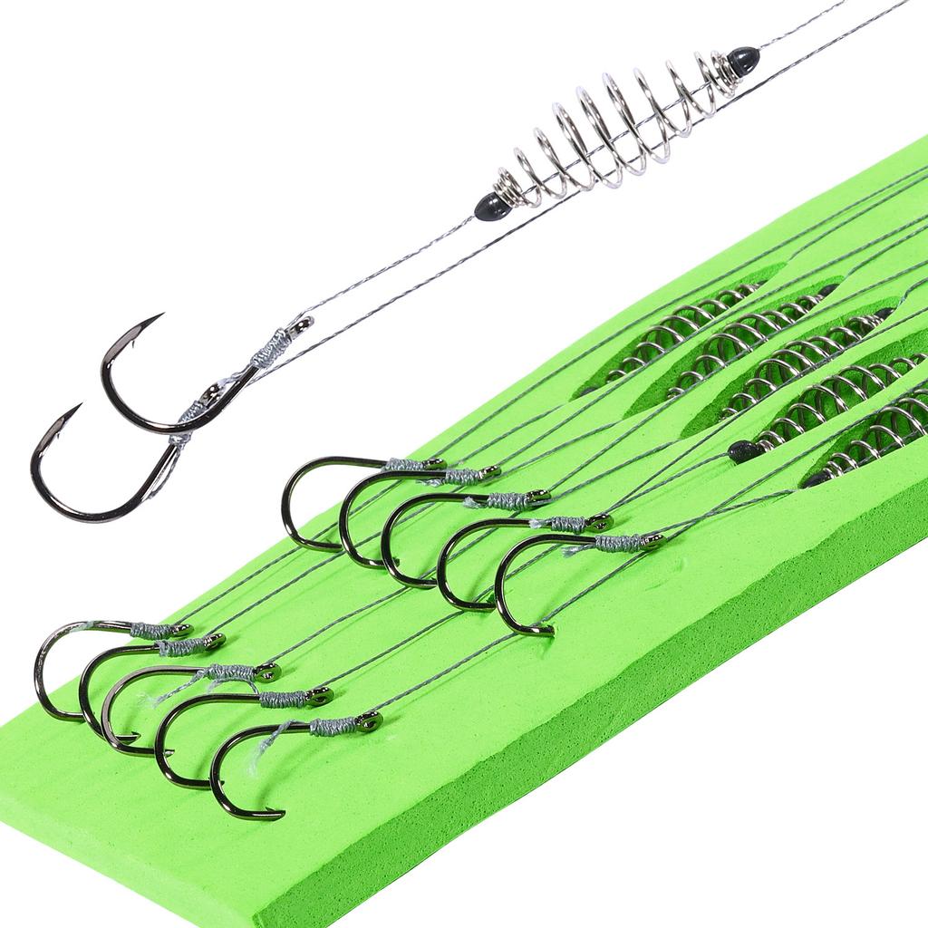 Bass Fishing Hooks Set 5pcs Durable Sharp Baitcasting Hooks for Angling And Tackle
