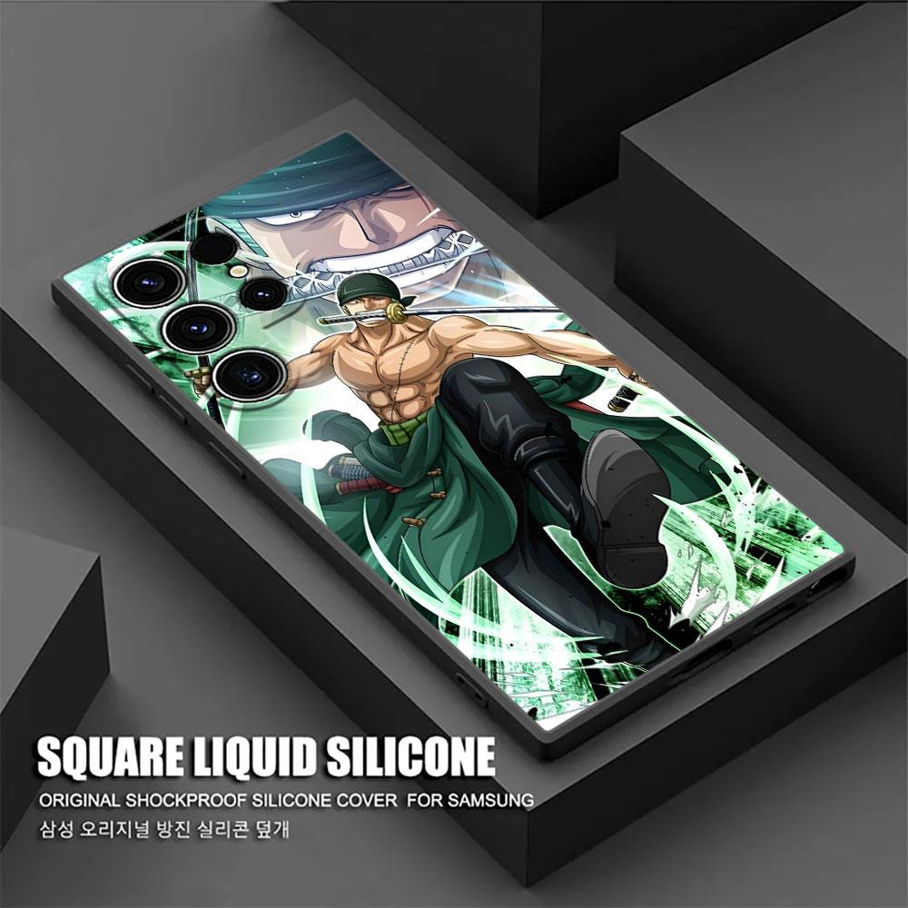 Mihawk Zoro Anime One Pieces Phone Case For Samsung Galaxy S25 S24 S23 S20 S21 FE S26 S22 Ultra 5G S26 Plus S25FE Silicone Cover