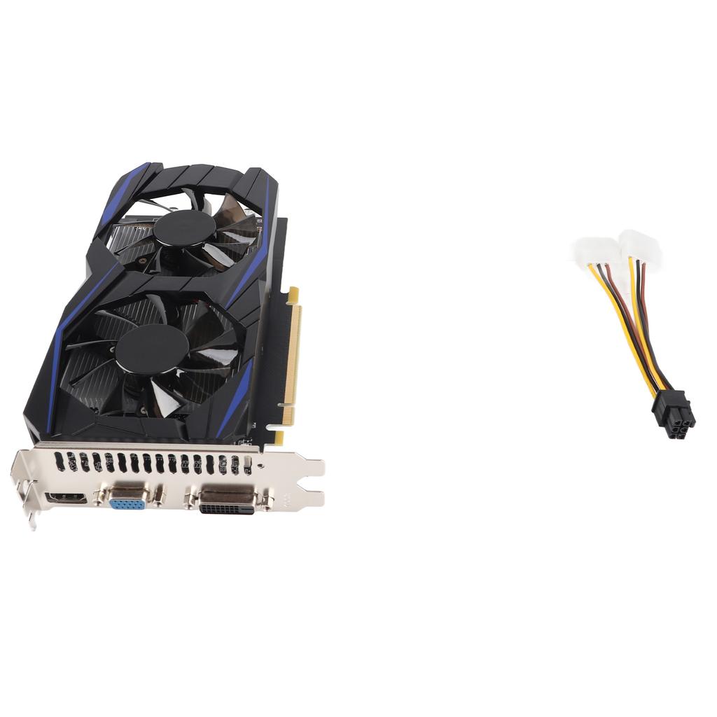 Gaming Graphics Card 192BIT GDDR5 Dual Fan High Definition Multimedia Interface VGA DVI Interface Computer Graphics