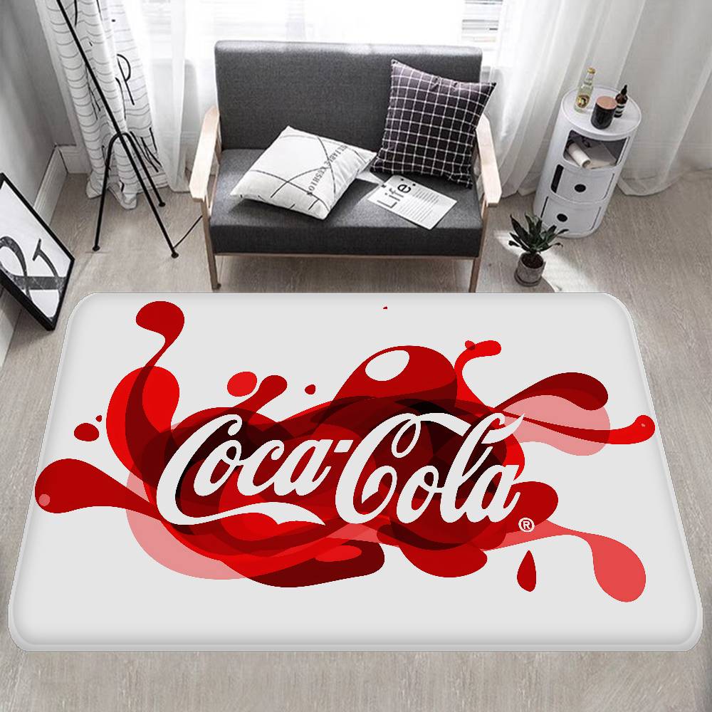 

C-Cocas C-cola Vintage Logo Hallway Carpet Washable Non-Slip Living Room Sofa Chairs Area Mat Kitchen Doormat Area Rug 40x60cm