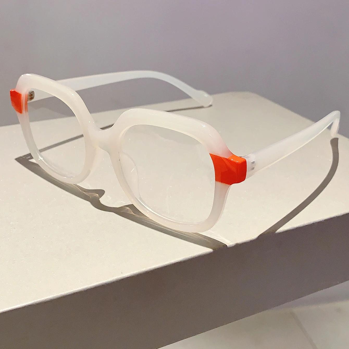 

KAMMPT New Polygon Women Eyeglasses Frame 2024 Stylish Candy Color Computer Eyewear Trendy Brand Design Fashion Lady Spectacles
