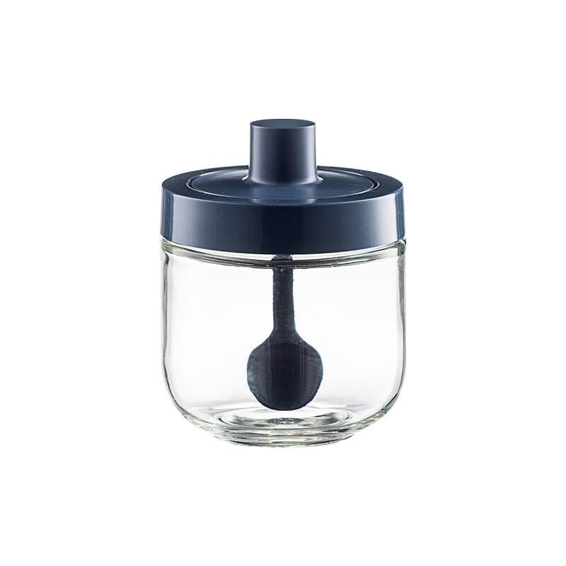 ZISIZ Glass Spice Jar Set with Spoon