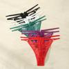 G-String Panties Women Lace Thong Large Size Sexy Underwear Double Waistband Women Thong Solid Ladies Underpants Breathable Ultra-thin Sexy Underwear