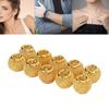10 Pcs Spacer Beads Round Mesh Hollow Gold Plated   Spacer Beads   Hand Made Beading for Jewelry Making