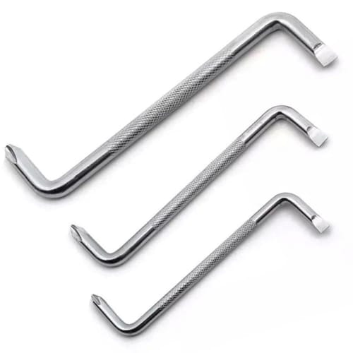 

3-Piece Offset Screwdriver Set, Double-Head, Right-Angle Z-Shaped, Corrosion-Resistant, Portable Z-Shaped Screwdriver for DIY Repairs, Electronics, an