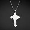 Trendy Personalized Stainless Steel Cross Saint Benedict Pendant Necklace