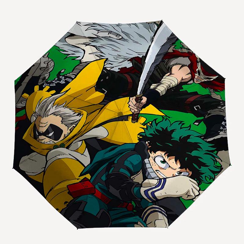 1pc My Hero Academia Automatic Opening Folding Umbrella with 8-Bone Iron Frame, Portable for Fans, Travelers, Everyday Use, Gift Idea.T045