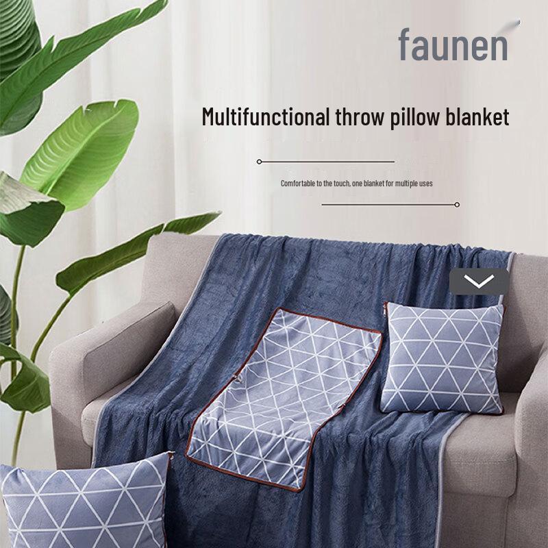 Faunen Multi-functional Plush Throw Pillow Blanket